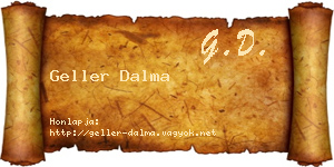 Geller Dalma névjegykártya